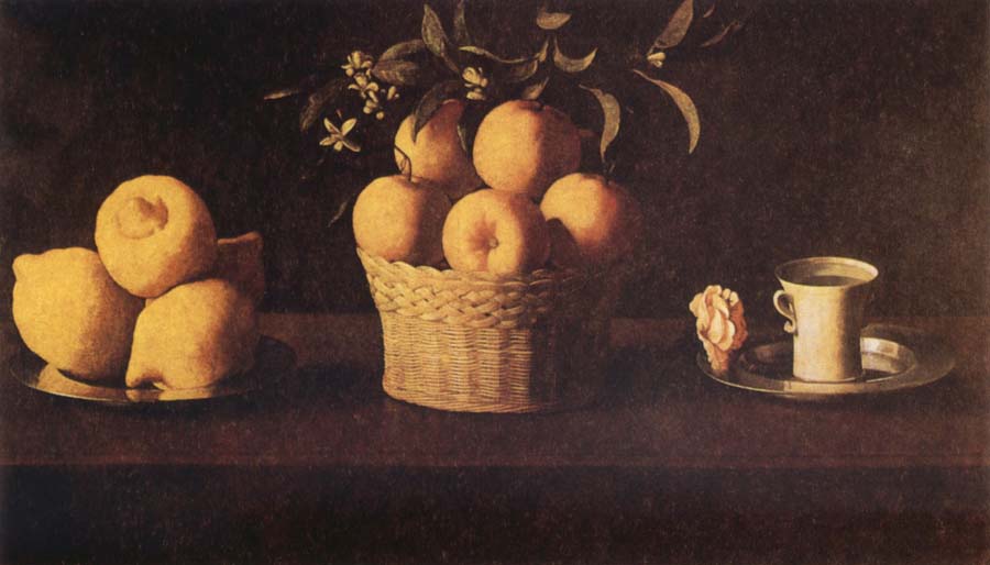 Francisco de Zurbaran Still Life with Lemons,Oranges and Rose